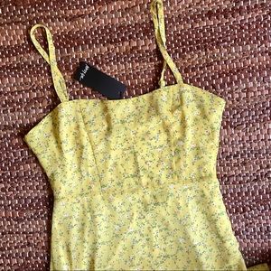 ☀️ Yellow Floral Midi Dress ☀️